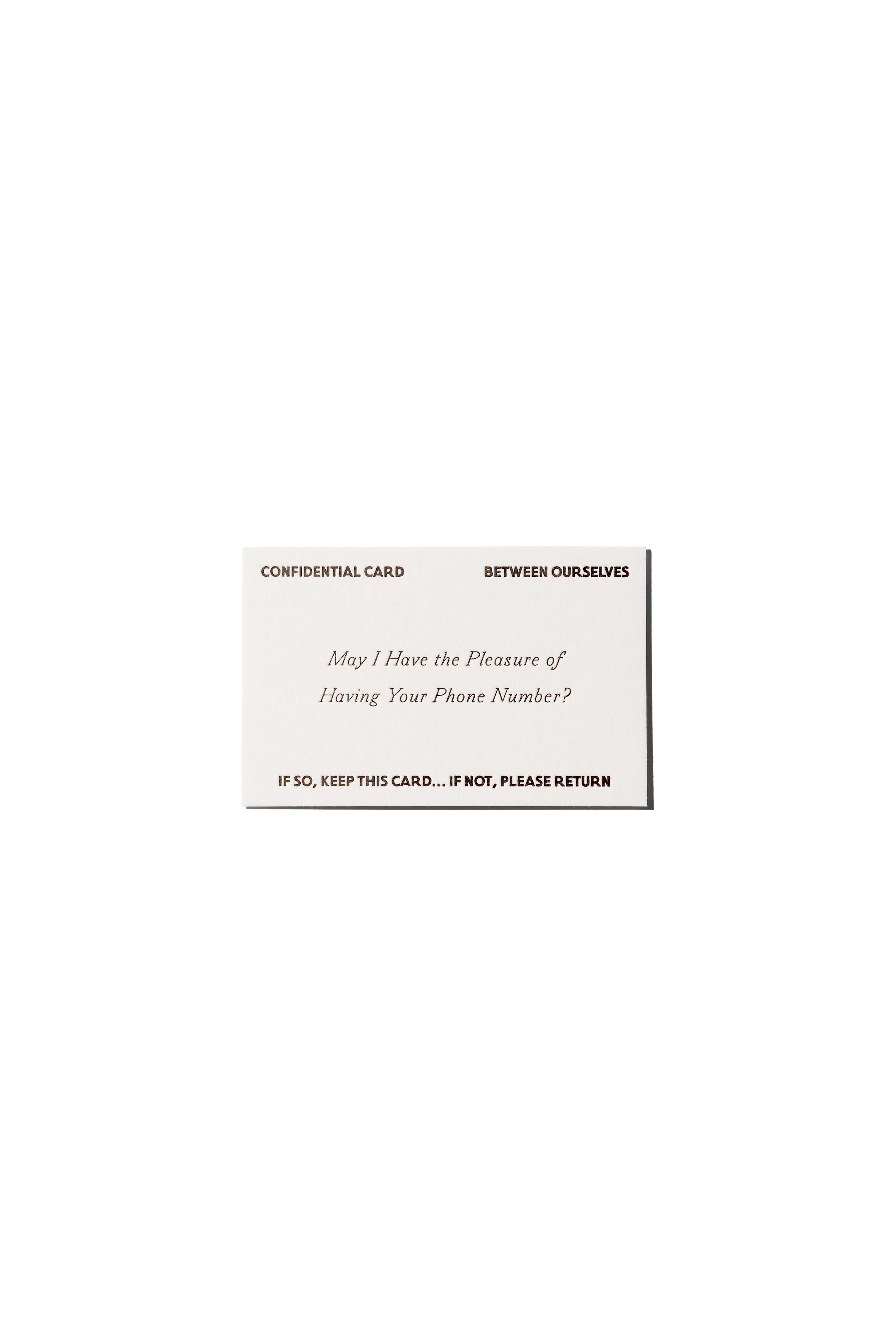 Phone Number Greeting Card