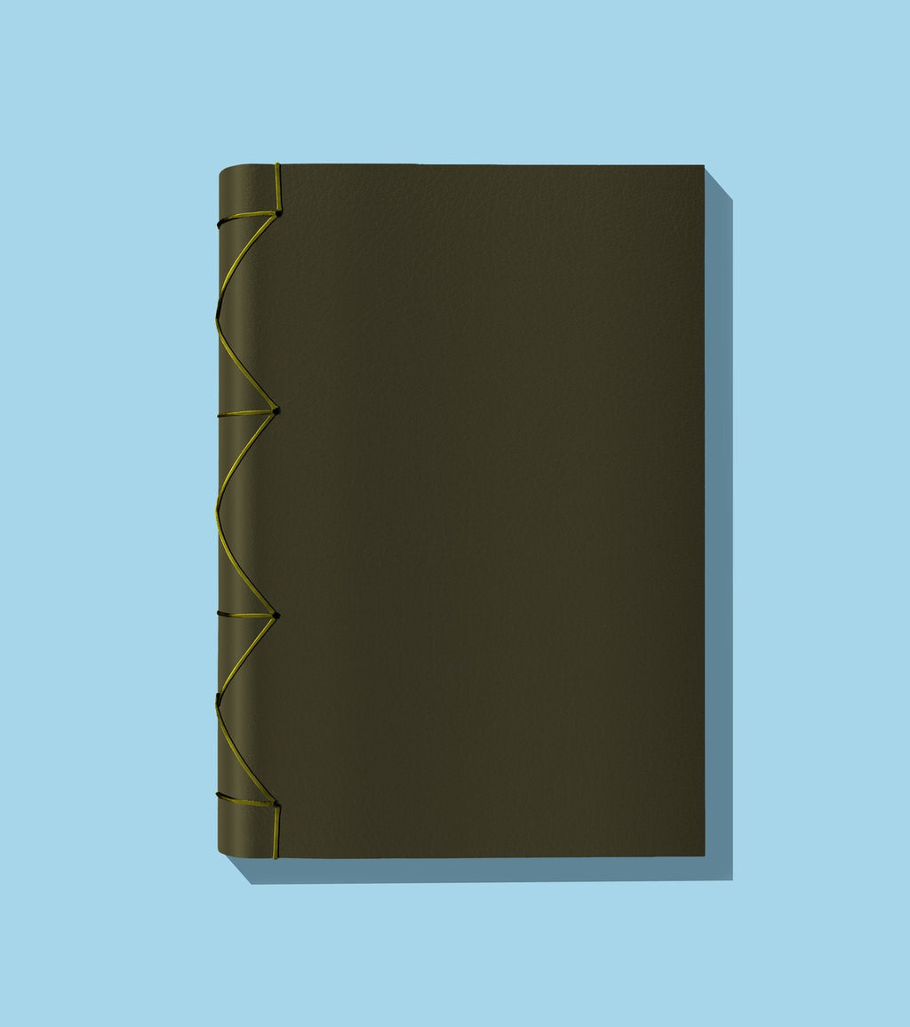 Papier Royal — Japanese Notebook A5 Blank (100 pages), Matte Khaki Green cover