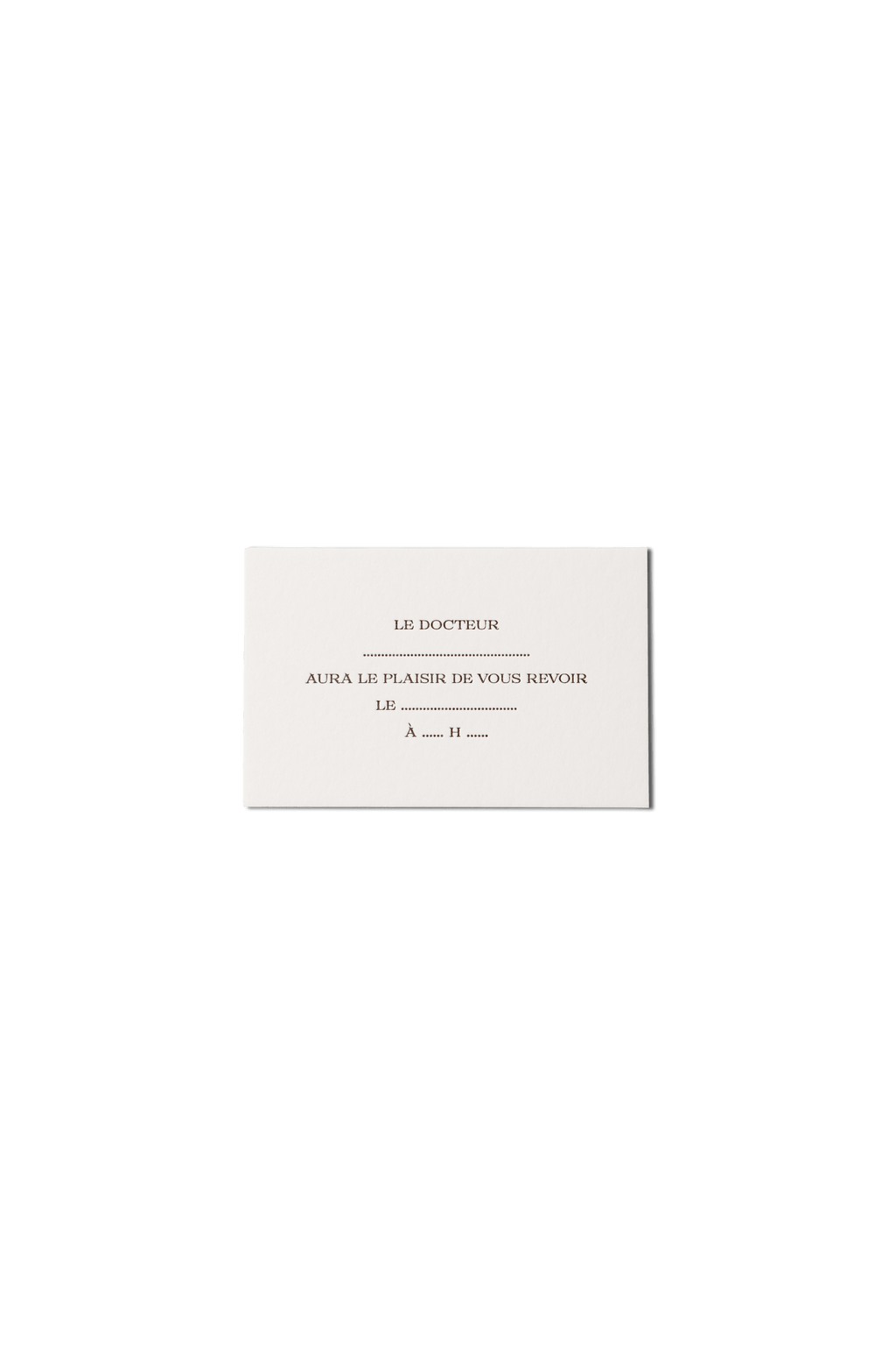Papier Royal - Appointment Card for Doctors - Papier Royal