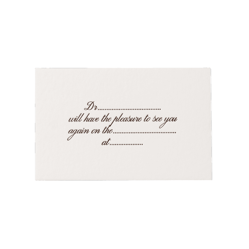 Papier Royal - Appointment Card for Doctors - Papier Royal