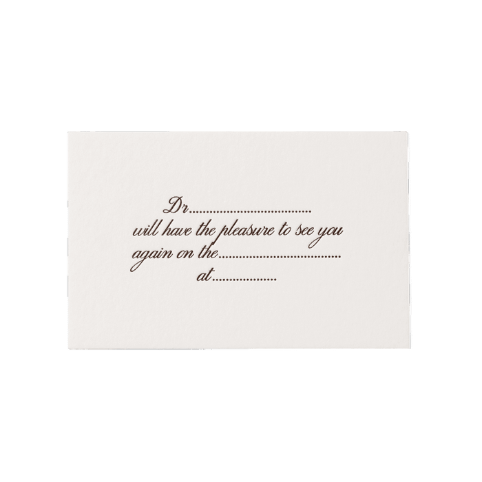 Papier Royal - Appointment Card for Doctors - Papier Royal