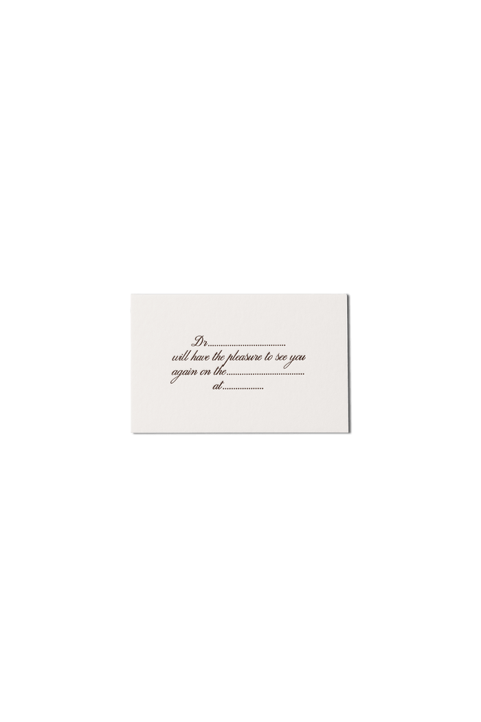 Papier Royal - Appointment Card for Doctors - Papier Royal
