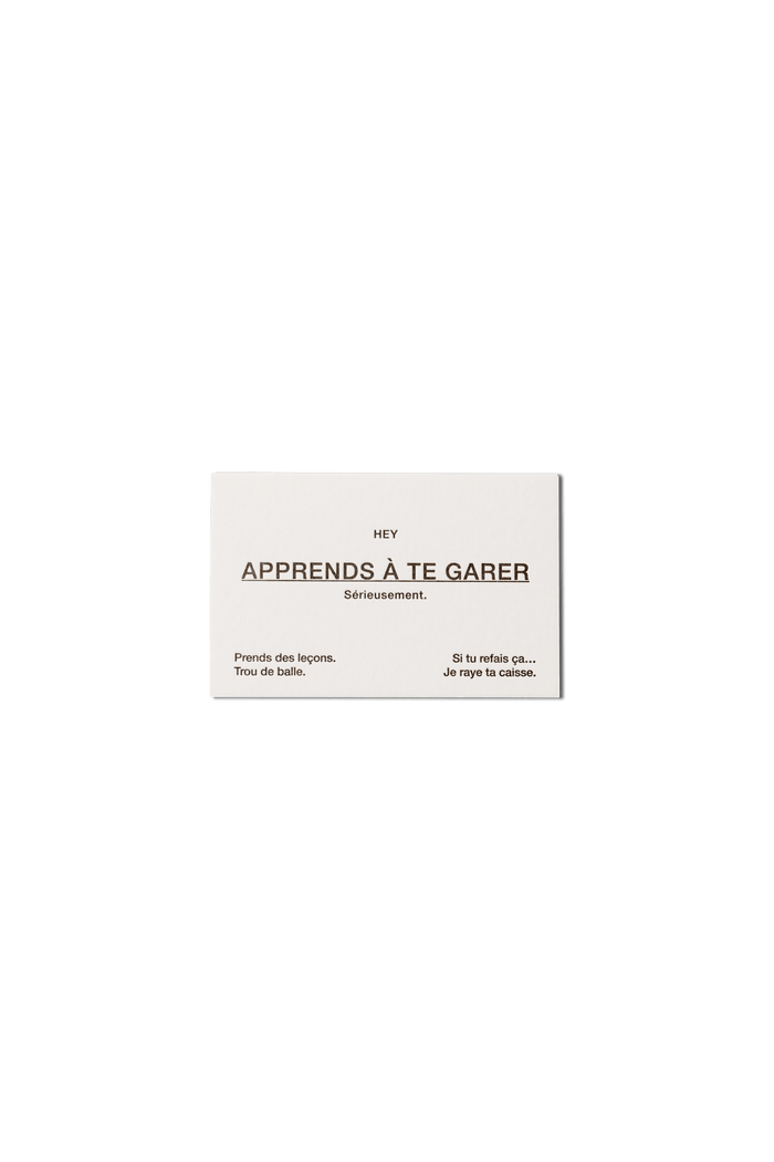 Papier Royal - "Apprends À Te Garer" Card - Papier Royal
