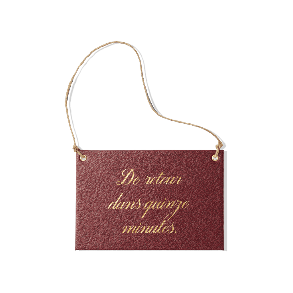 Papier Royal - "Back in Fifteen Minutes" store sign - Papier Royal