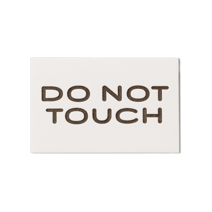 Papier Royal - "Do Not Touch" card - Papier Royal