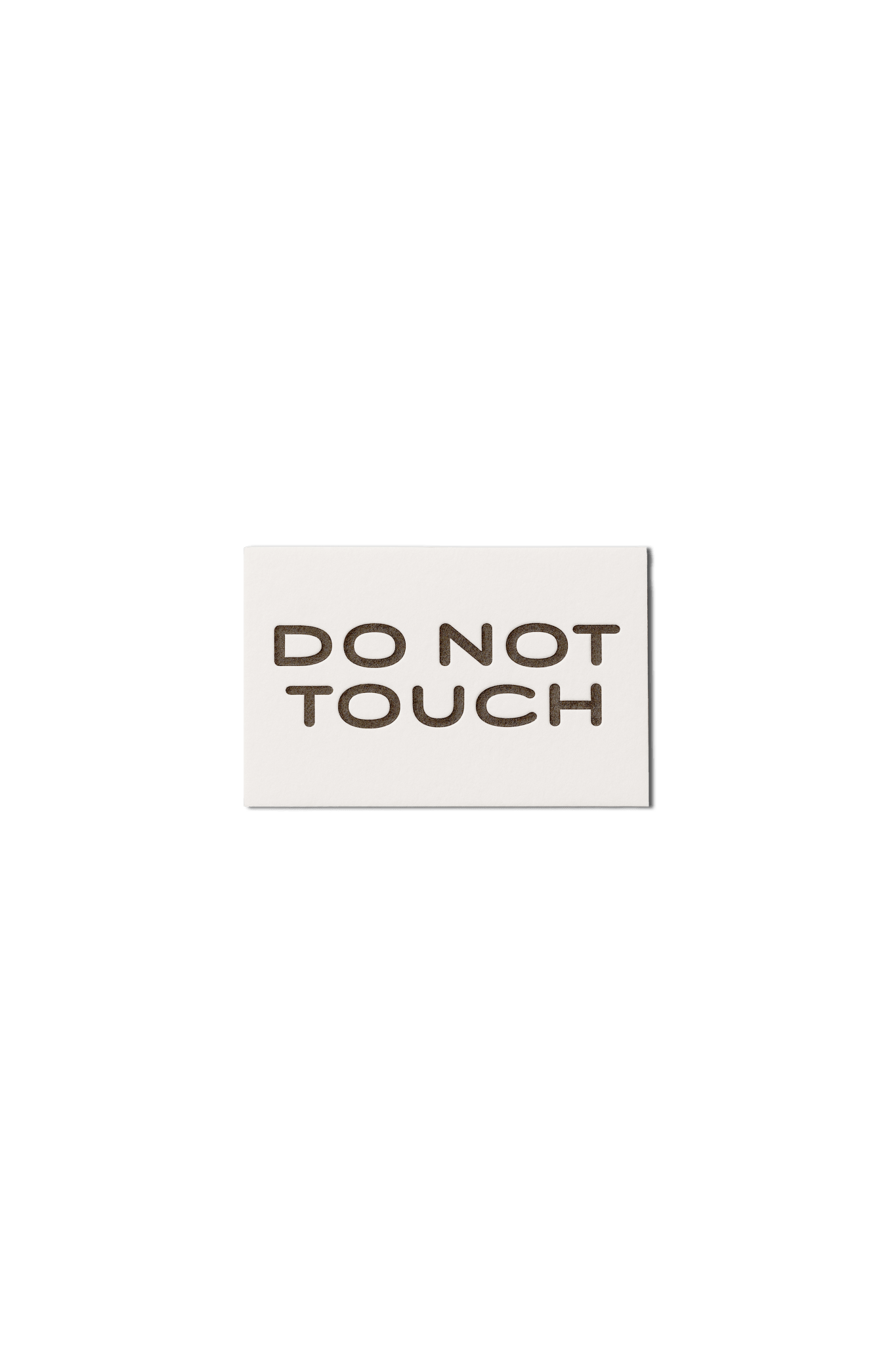 Papier Royal - "Do Not Touch" card - Papier Royal