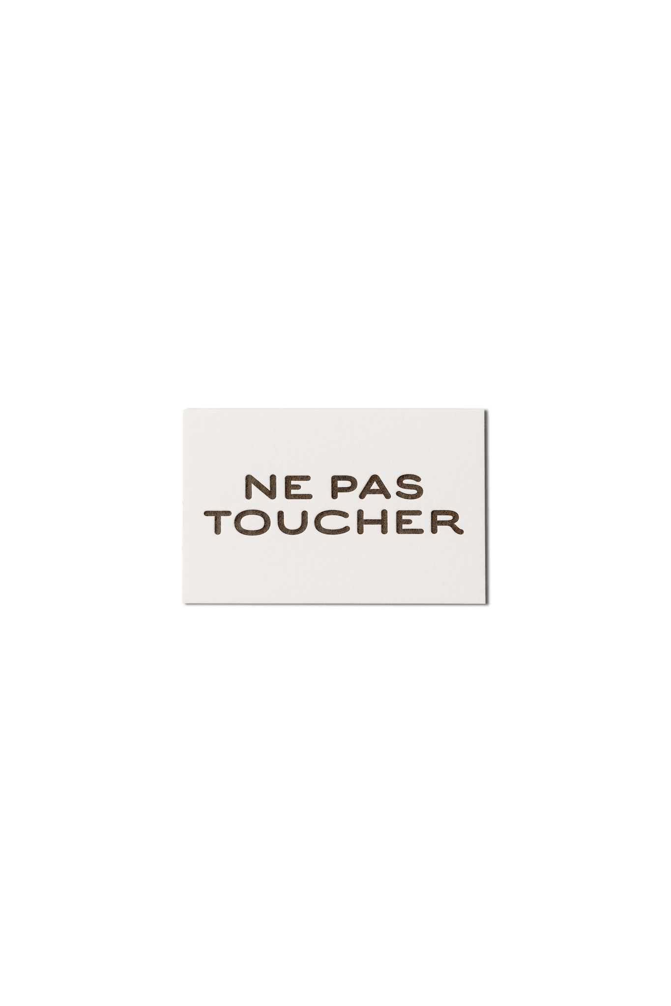 Papier Royal - "Do Not Touch" card - Papier Royal