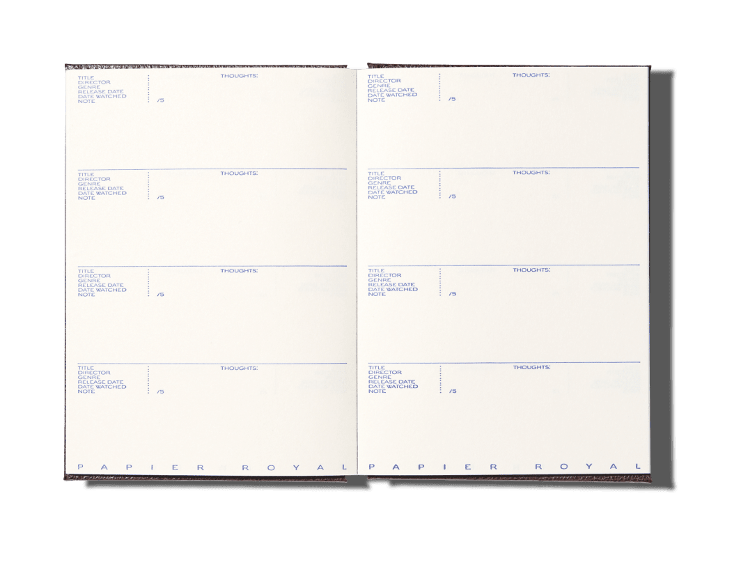 Papier Royal - Film watchlist notebook - Papier Royal
