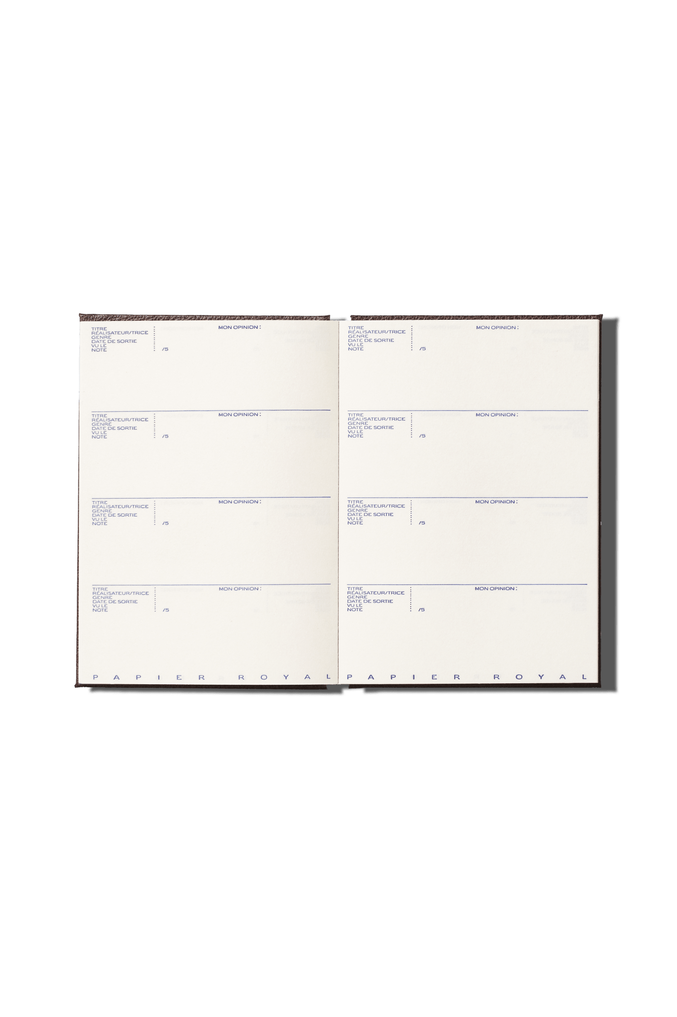 Papier Royal - Film watchlist notebook - Papier Royal