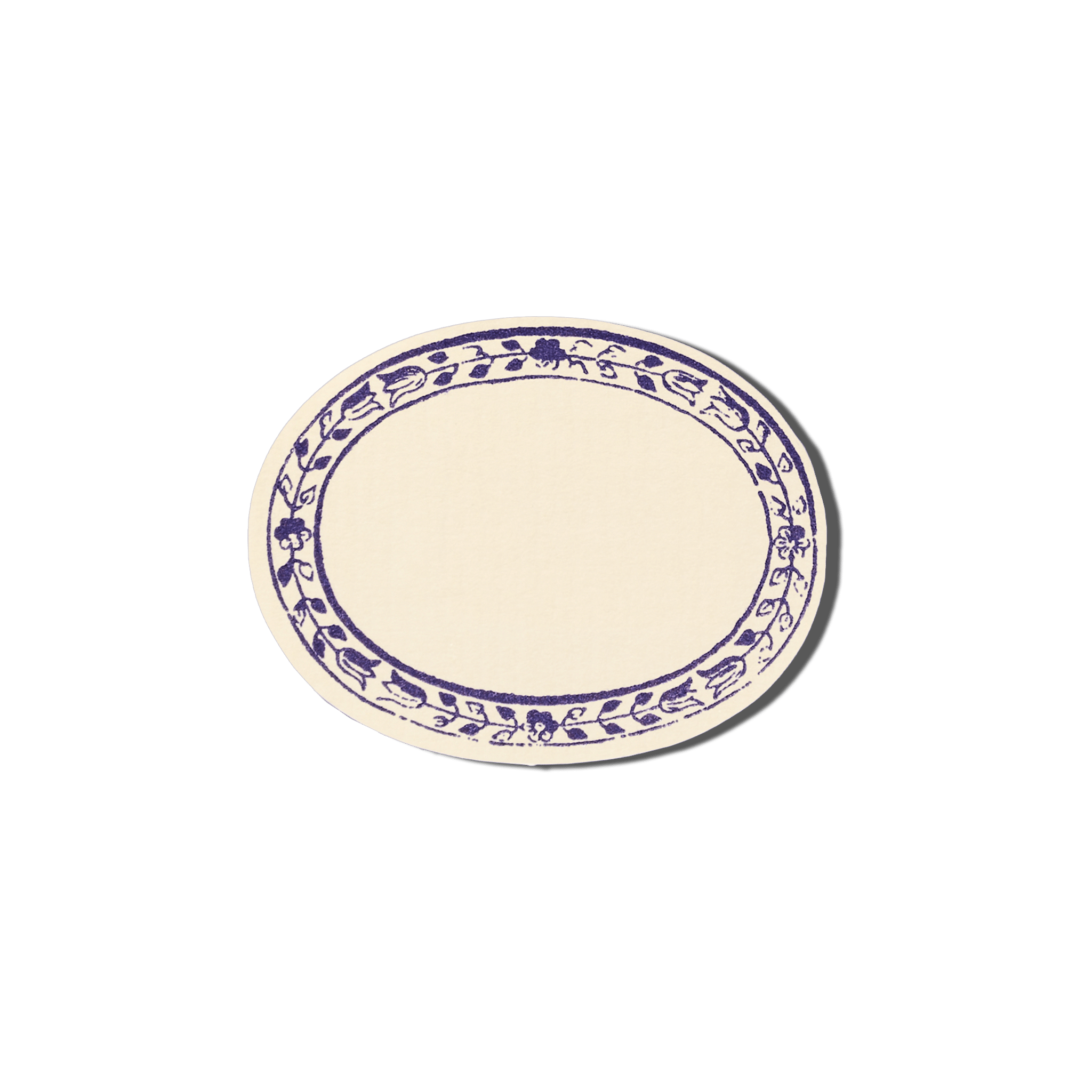 Papier Royal - Floral Oval (Balzac Sticker Label) - Papier Royal