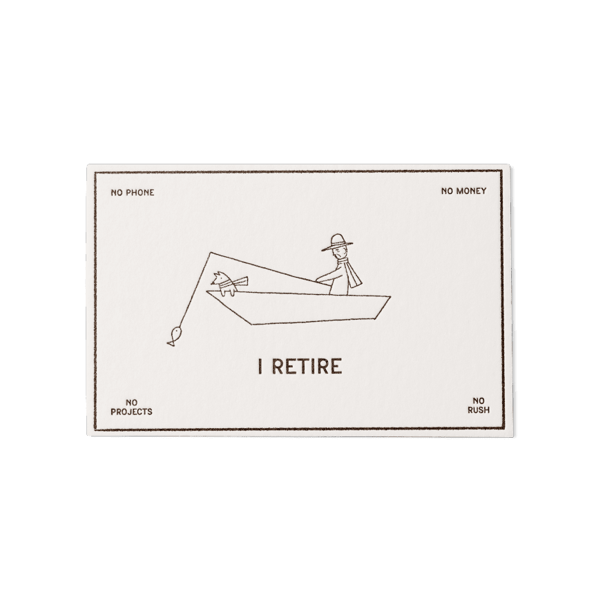 Papier Royal - "I Retire" greeting Card - Papier Royal