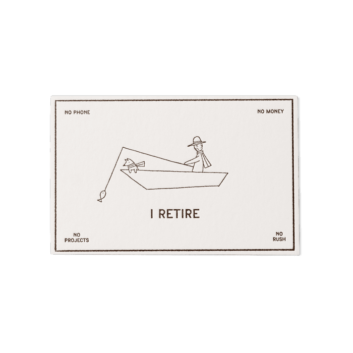 Papier Royal - "I Retire" greeting Card - Papier Royal