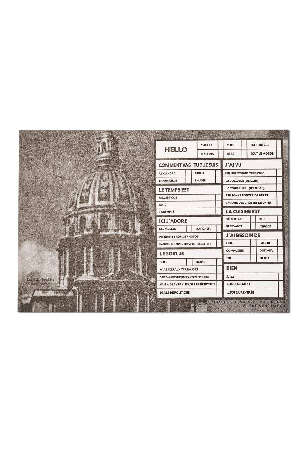 Papier Royal - "Invalides" time - saving tourist postcard - Papier Royal