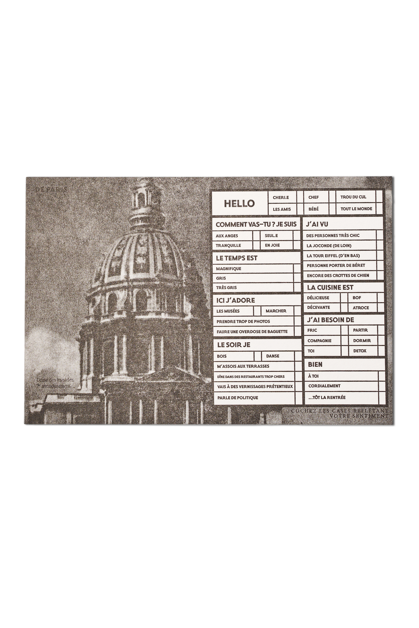 Papier Royal - "Invalides" time - saving tourist postcard - Papier Royal