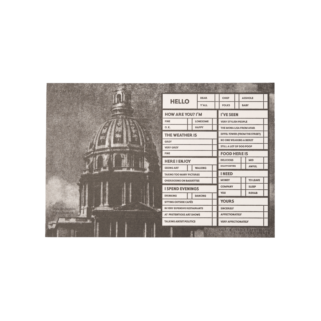 Papier Royal - "Invalides" time-saving tourist postcard - Papier Royal