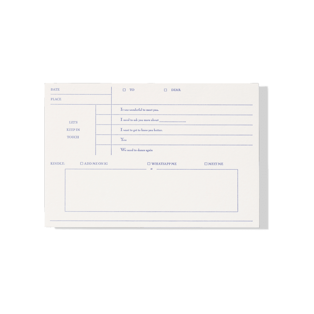 Papier Royal - Let's Keep in Touch / Gardons Le Contact Card - Papier Royal