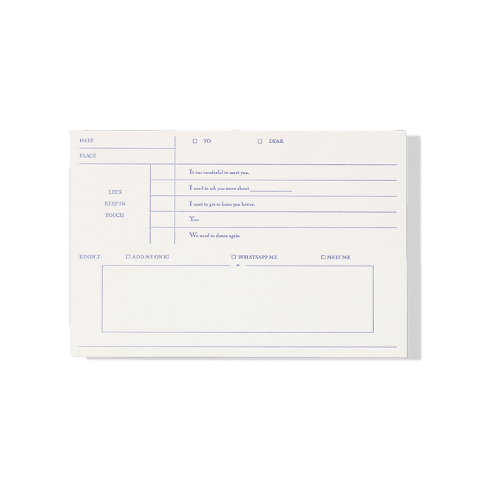 Papier Royal - Let's Keep in Touch / Gardons Le Contact Card - Papier Royal