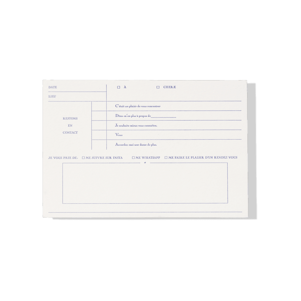 Papier Royal - Let's Keep in Touch / Gardons Le Contact Card - Papier Royal