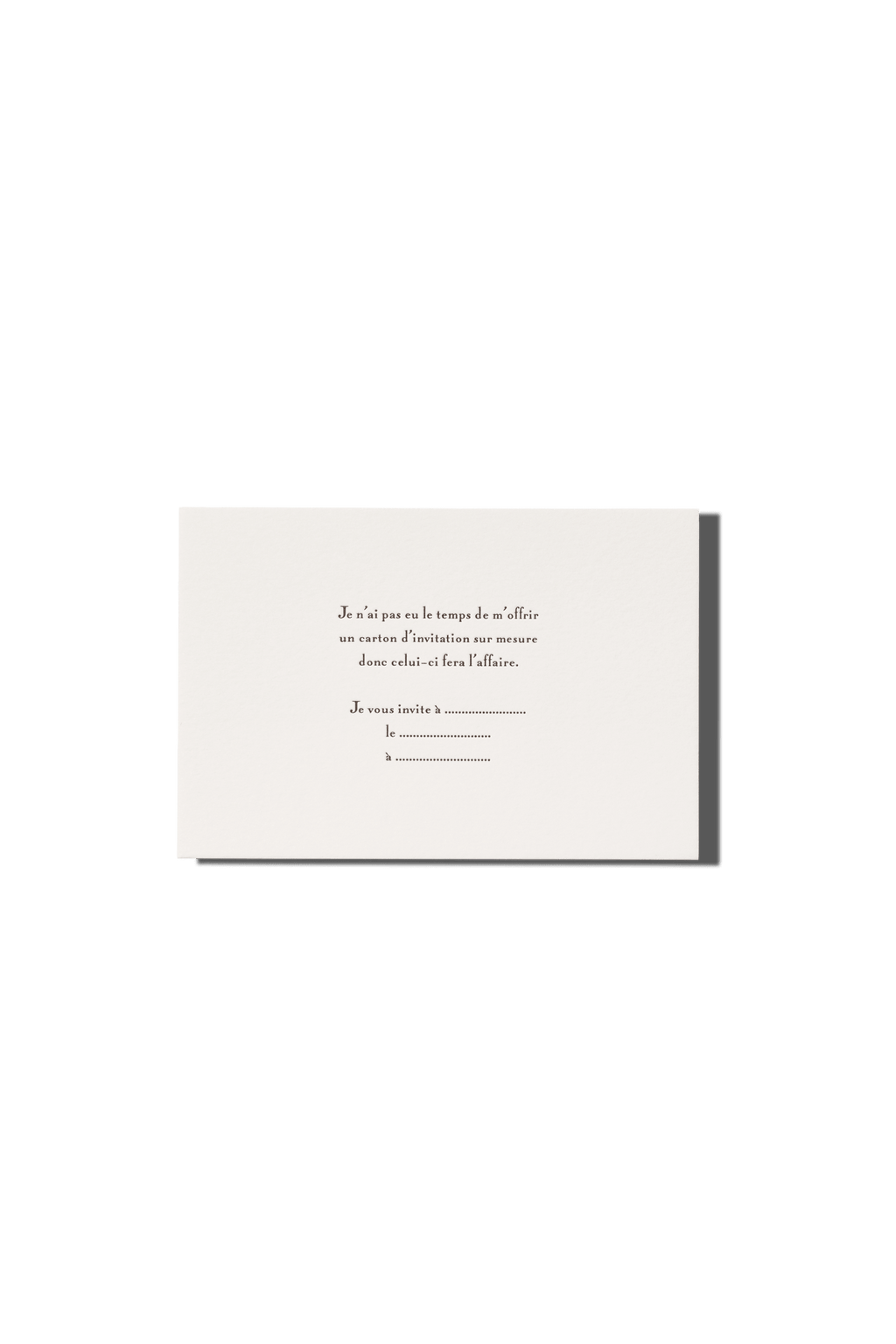 Papier Royal - No Fancy Invitation Greeting Card - Papier Royal