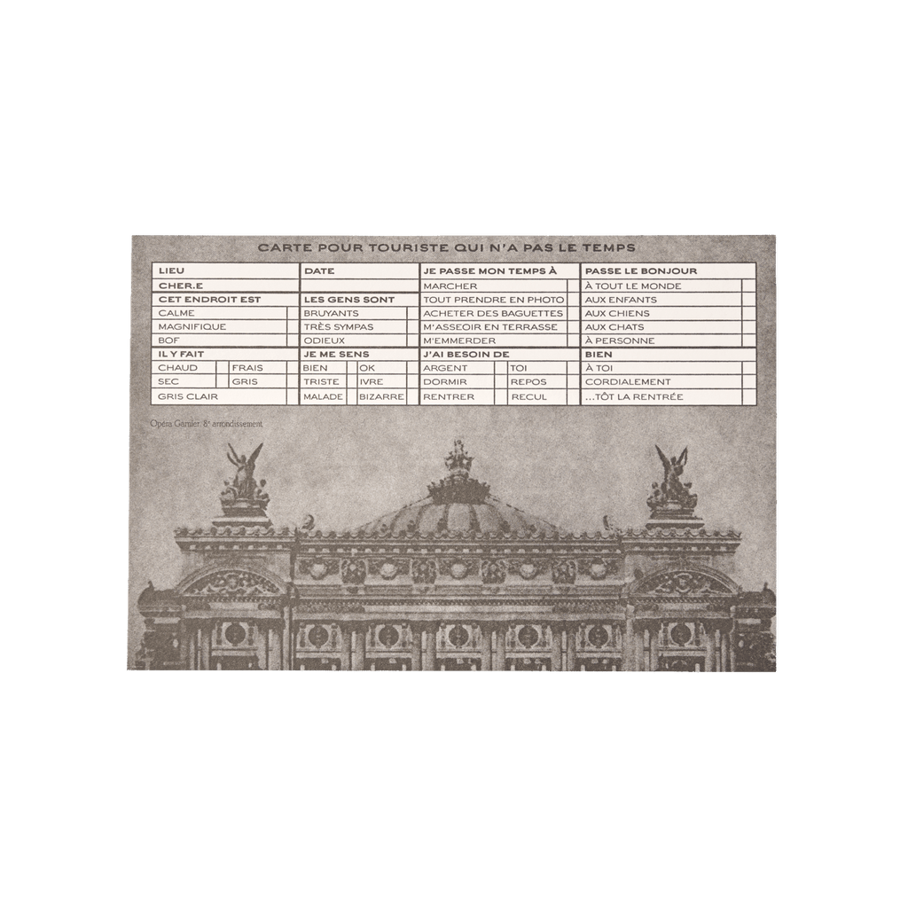 Papier Royal - "Opéra" time-saving tourist postcard - Papier Royal