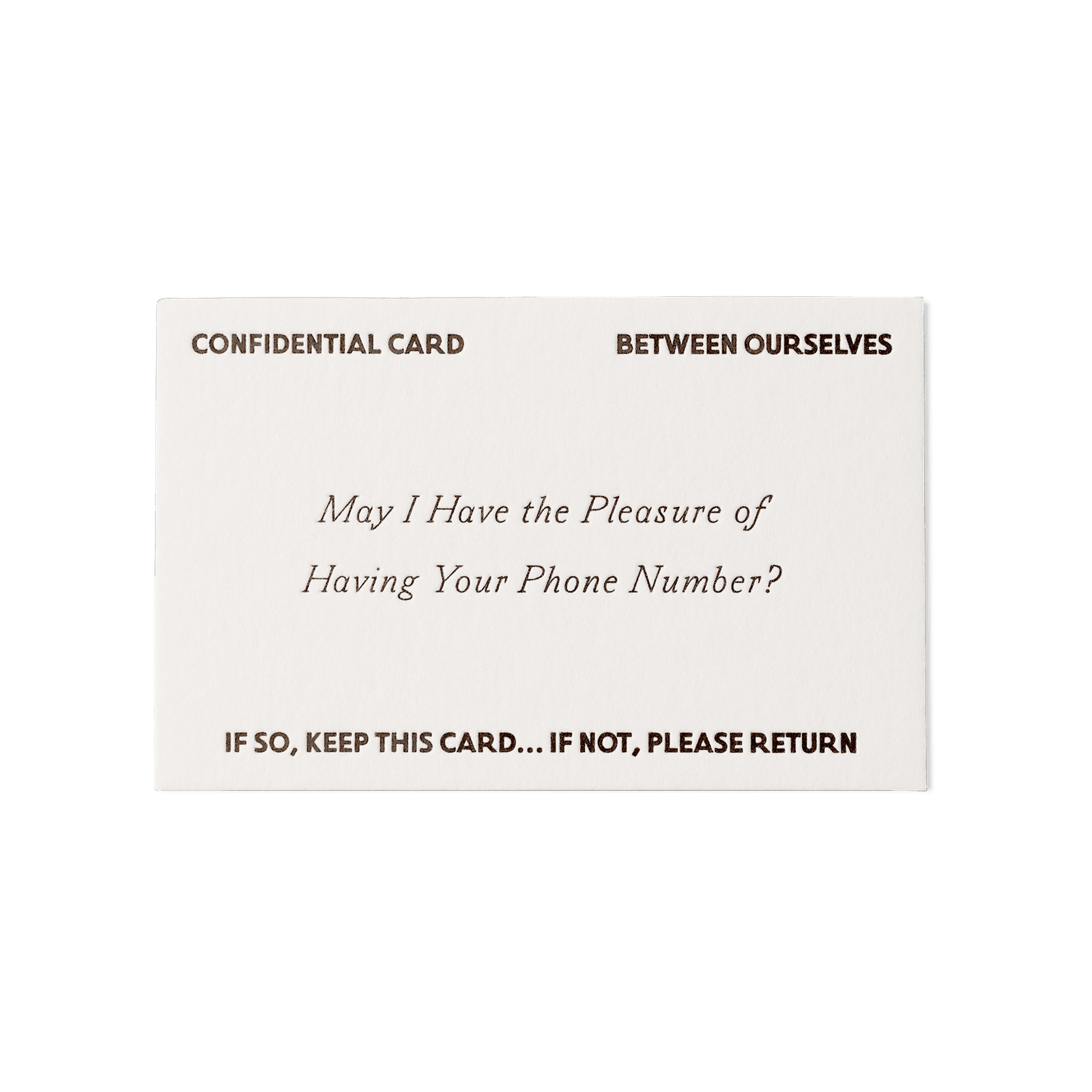 Papier Royal - Phone Number Greeting Card - Papier Royal