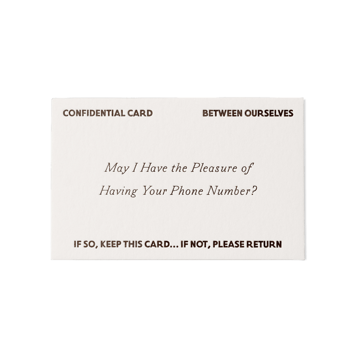 Papier Royal - Phone Number Greeting Card - Papier Royal