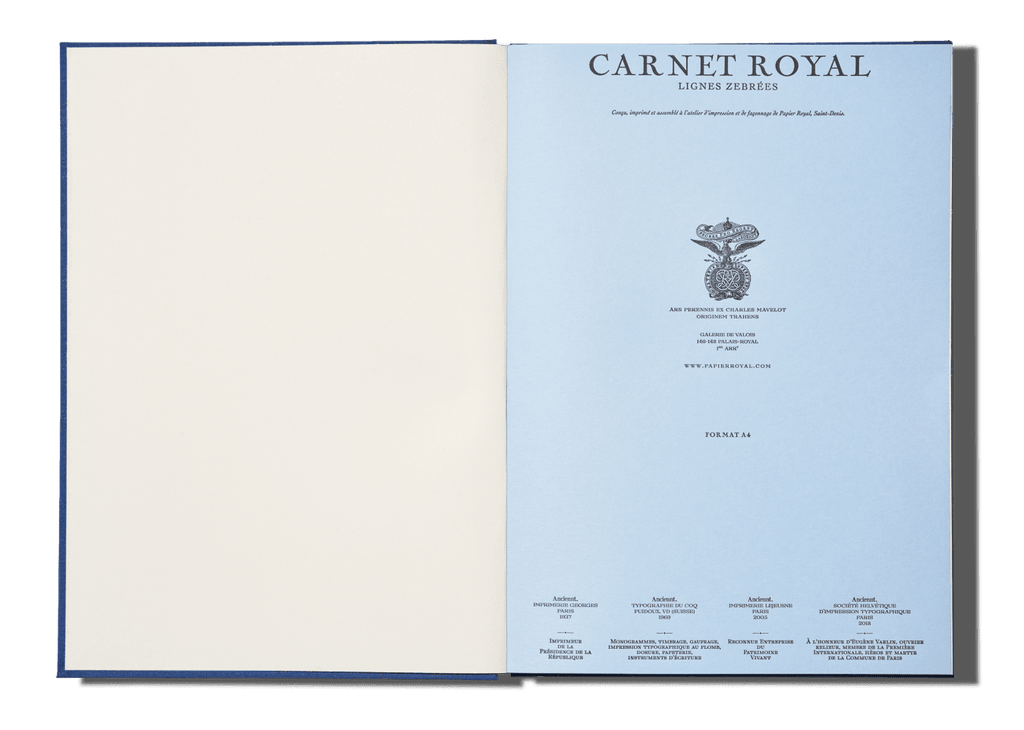 Papier Royal - Royal Notebook A4 Dark Blue Canvas - Papier Royal