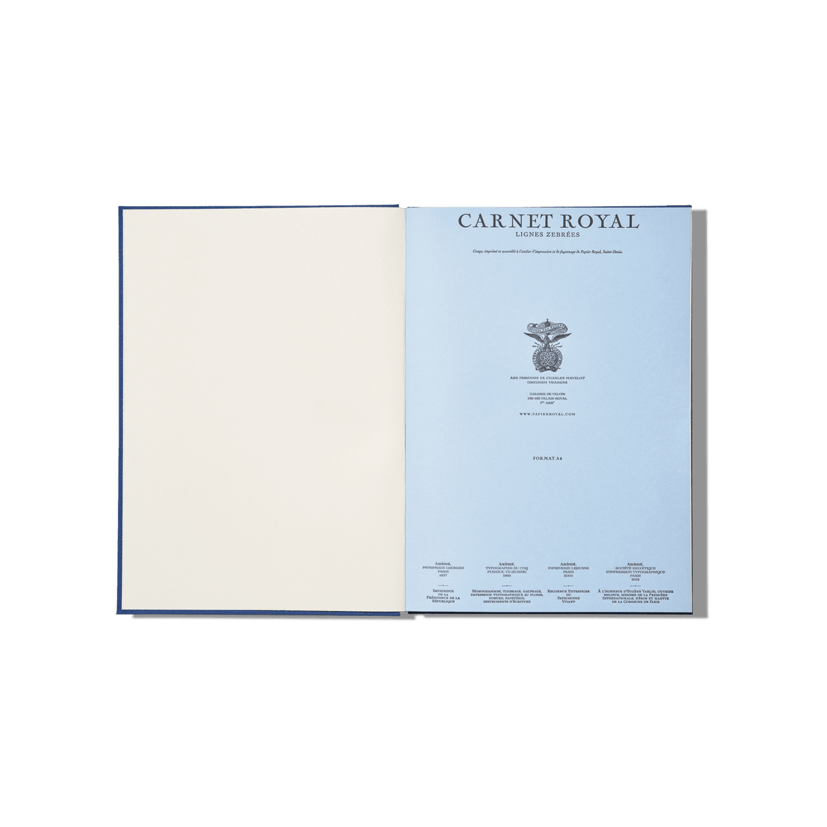 Papier Royal - Royal Notebook A4 Dark Blue Canvas - Papier Royal