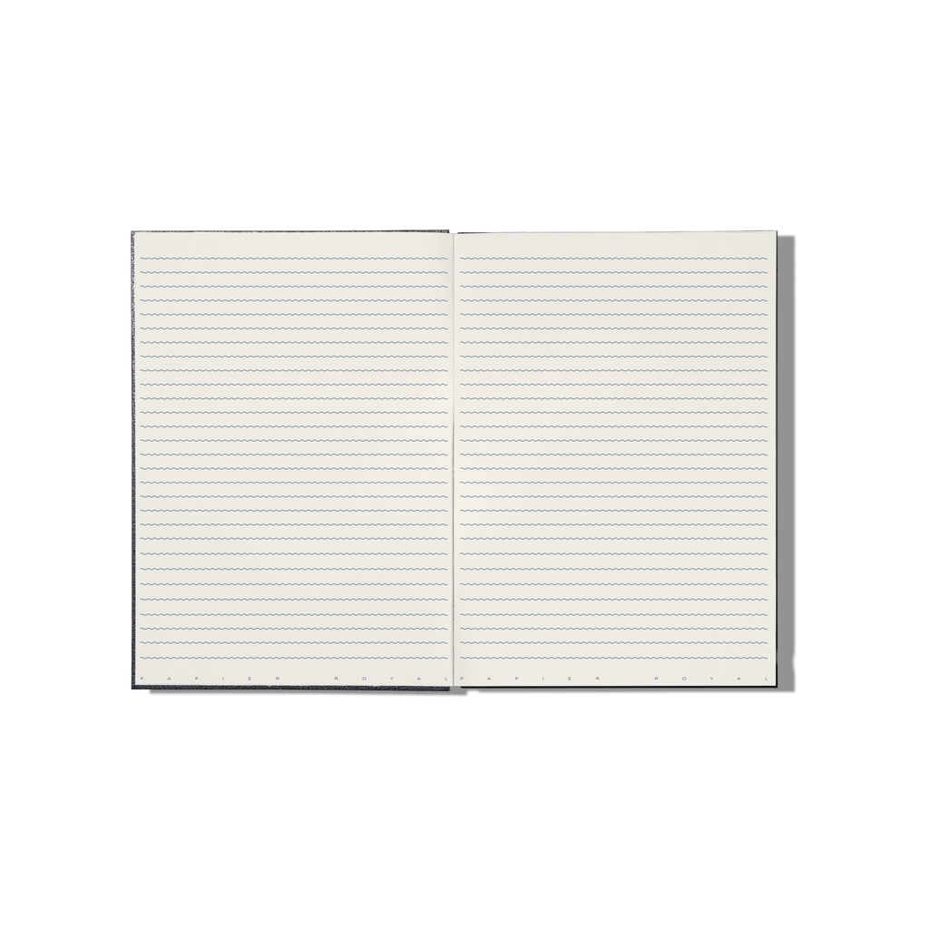 Papier Royal - Royal Notebook A4 Dark Blue Leather - Papier Royal