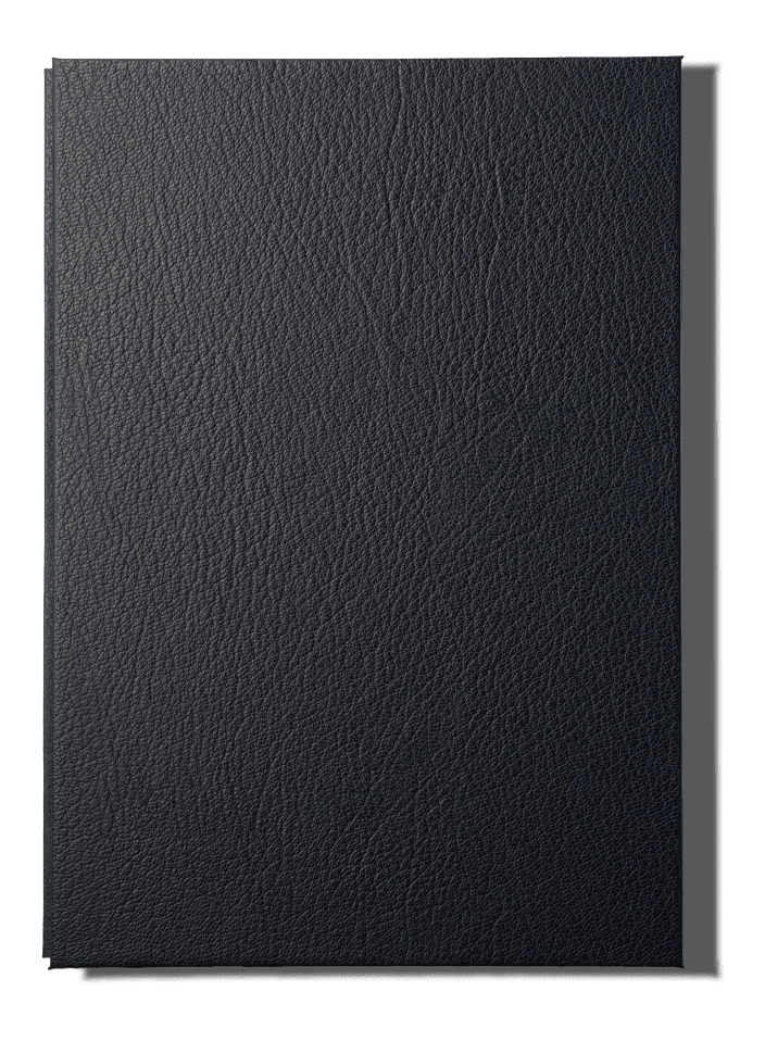 Papier Royal - Royal Notebook A4 Dark Blue Leather - Papier Royal