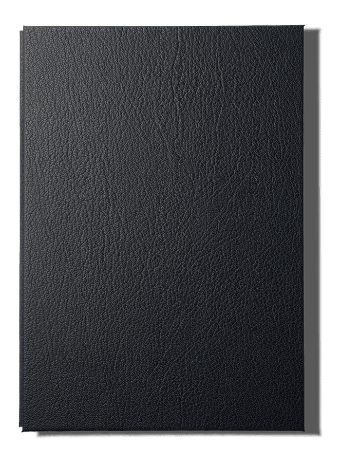 Papier Royal - Royal Notebook A4 Dark Blue Leather - Papier Royal