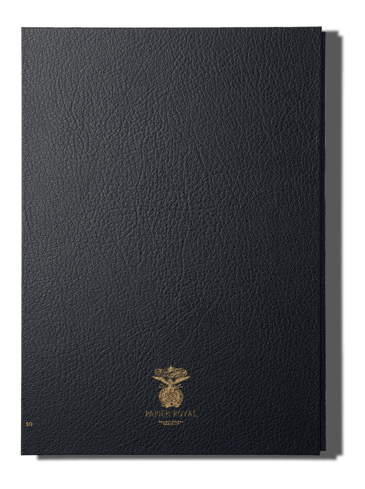 Papier Royal - Royal Notebook A4 Dark Blue Leather - Papier Royal