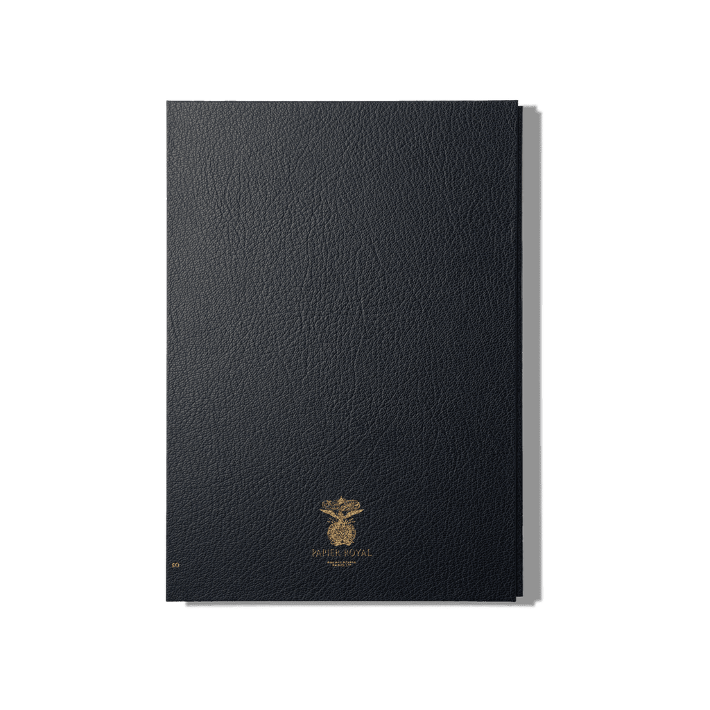 Papier Royal - Royal Notebook A4 Dark Blue Leather - Papier Royal
