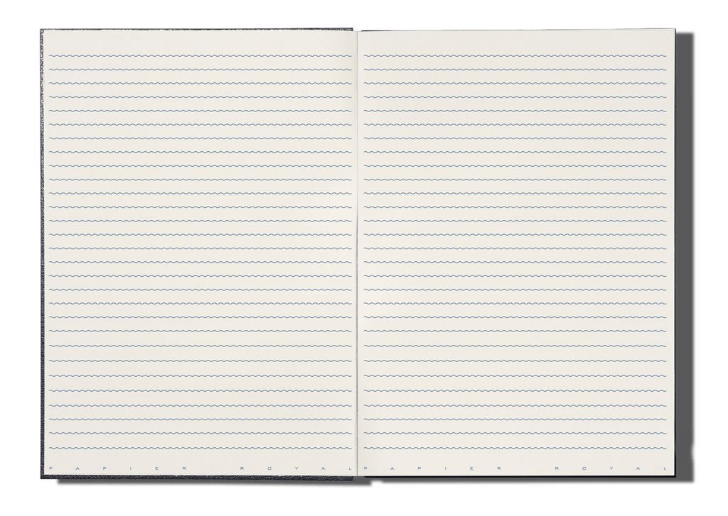 Papier Royal - Royal Notebook A4 Dark Blue Leather - Papier Royal
