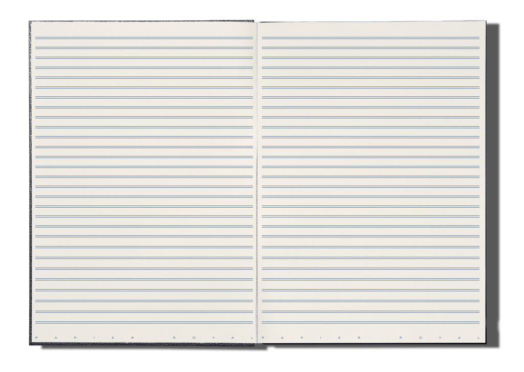 Papier Royal - Royal Notebook A4 Dark Blue Leather - Papier Royal
