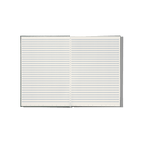 Papier Royal - Royal Notebook A4 Dark Green Canvas - Papier Royal - Zebra Lines
