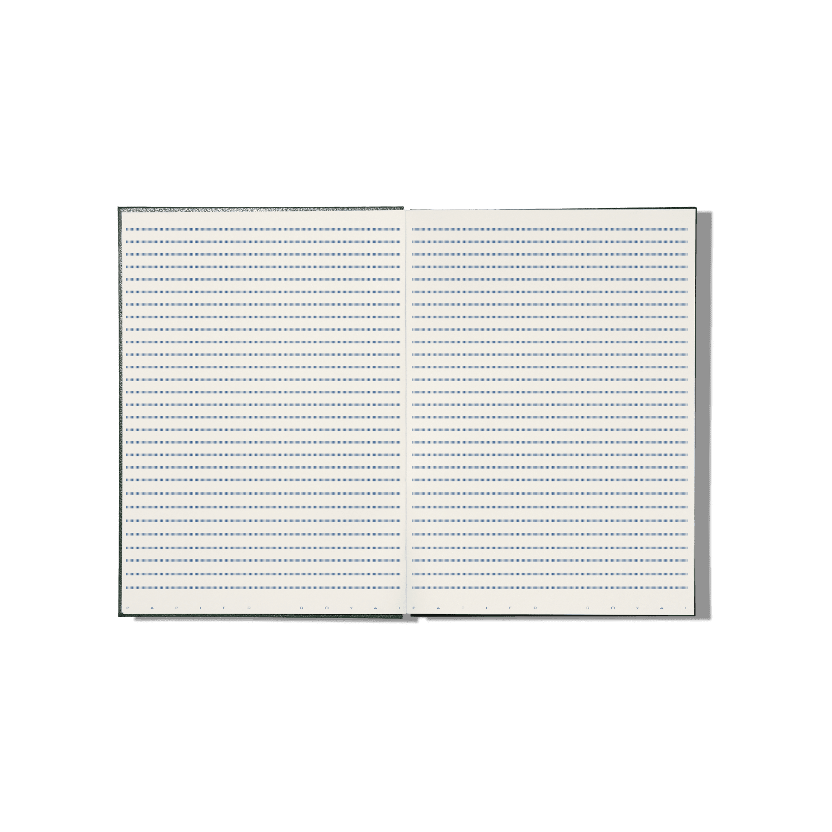 Papier Royal - Royal Notebook A4 Dark Green Canvas - Papier Royal - Zebra Lines
