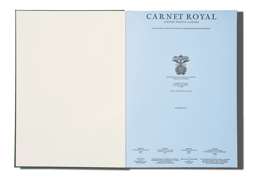 Papier Royal - Royal Notebook A4 Dark Green Canvas - Papier Royal