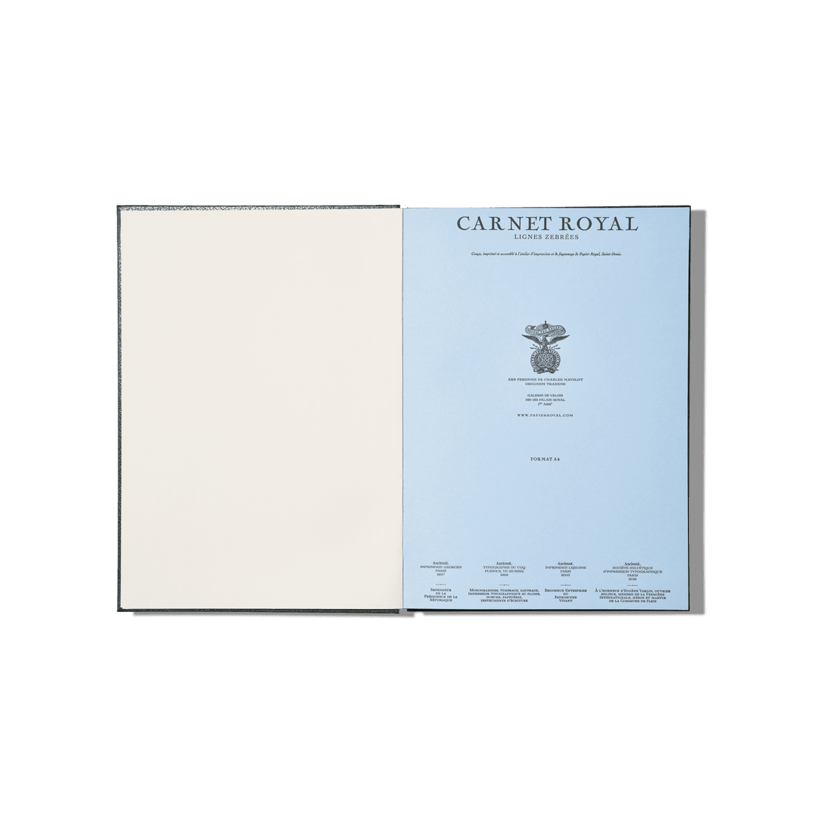 Papier Royal - Royal Notebook A4 Dark Green Leather - Papier Royal