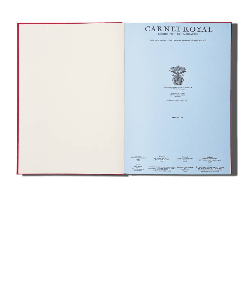 Papier Royal - Royal Notebook A4 Dark Red Canvas - Papier Royal