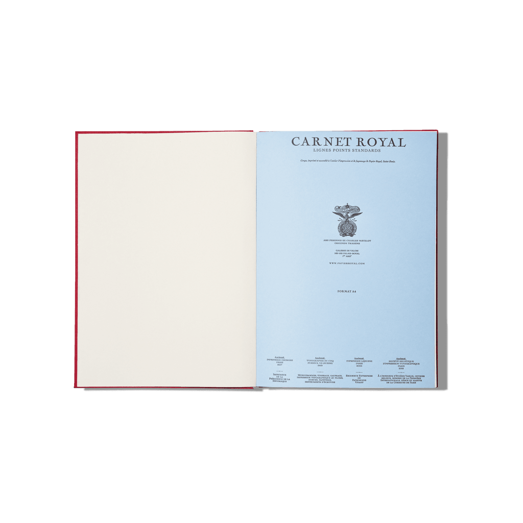 Papier Royal - Royal Notebook A4 Dark Red Canvas - Papier Royal