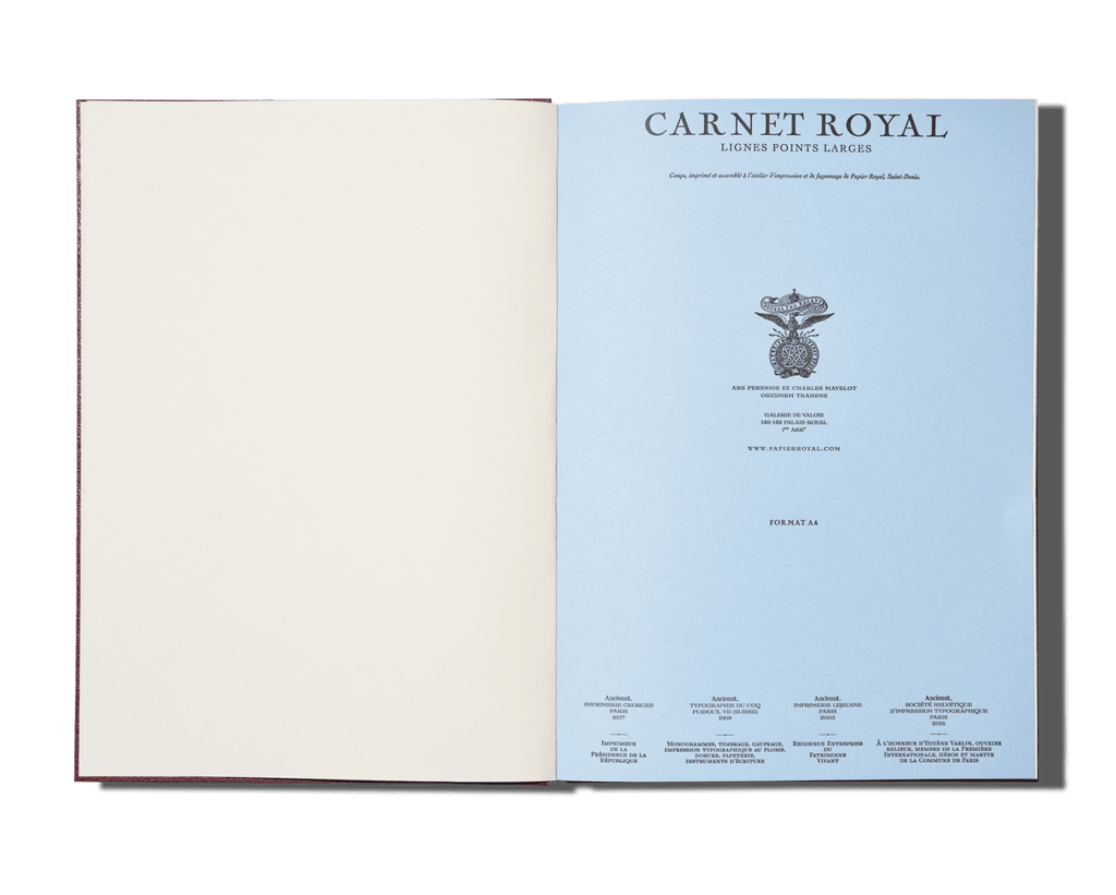 Papier Royal - Royal Notebook A4 Dark Red Leather - Papier Royal