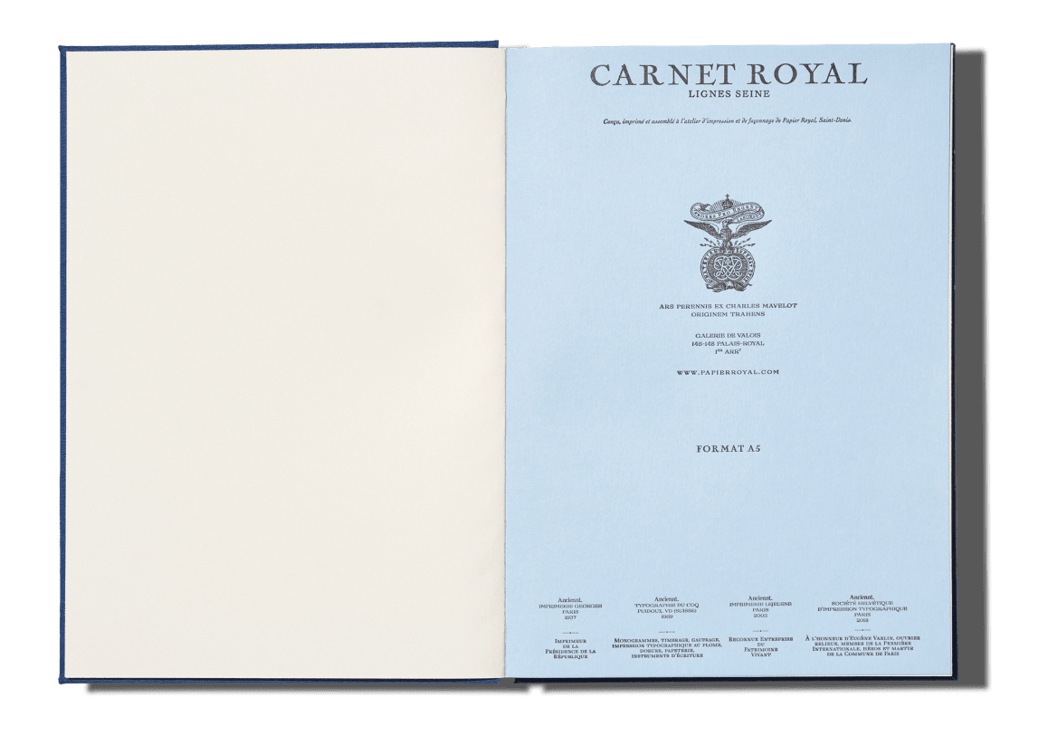 Papier Royal - Royal Notebook A5 Dark Blue Canvas - Papier Royal