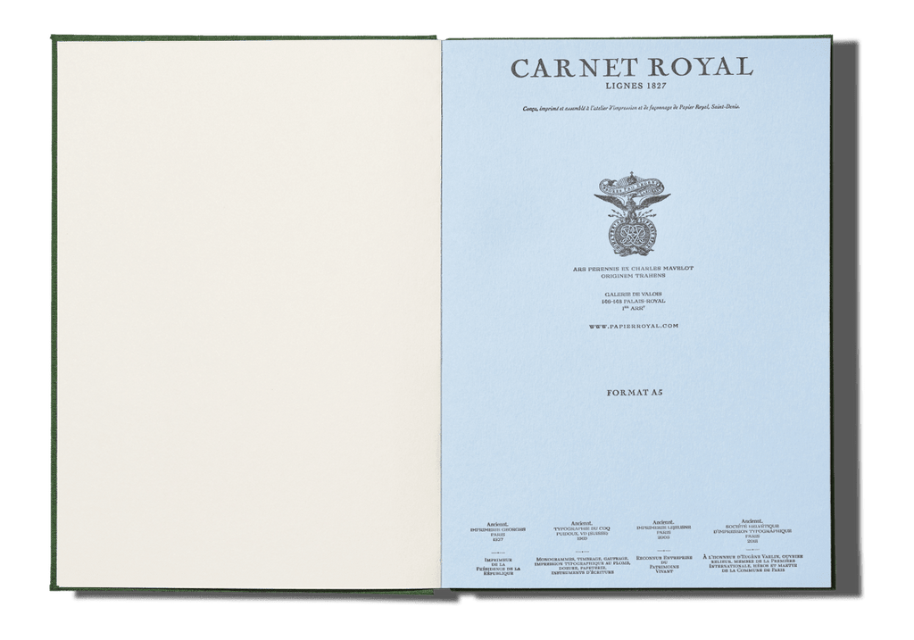 Papier Royal - Royal Notebook A5 Dark Green Canvas - Papier Royal