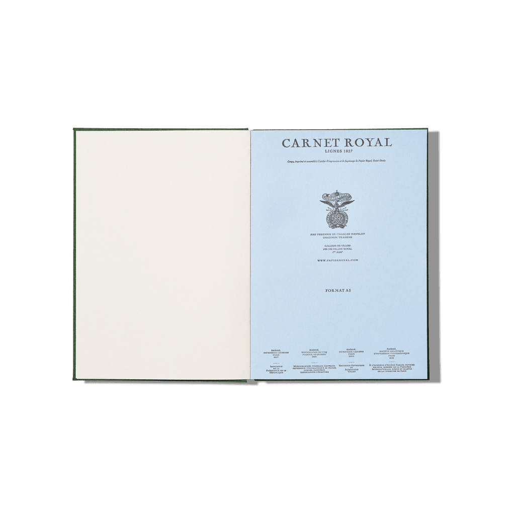 Papier Royal - Royal Notebook A5 Dark Green Canvas - Papier Royal