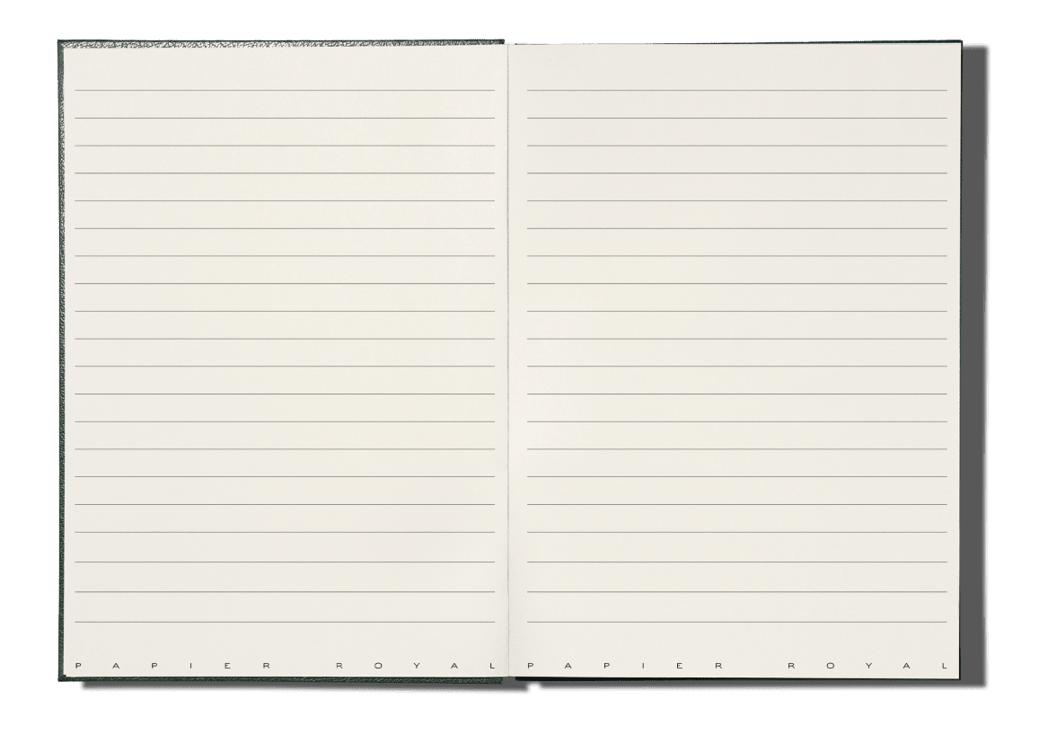 Papier Royal - Royal Notebook A5 Dark Green Leather - Papier Royal