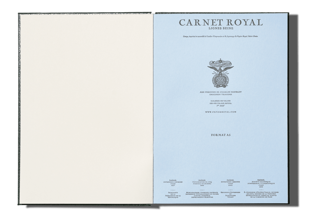 Papier Royal - Royal Notebook A5 Dark Green Leather - Papier Royal