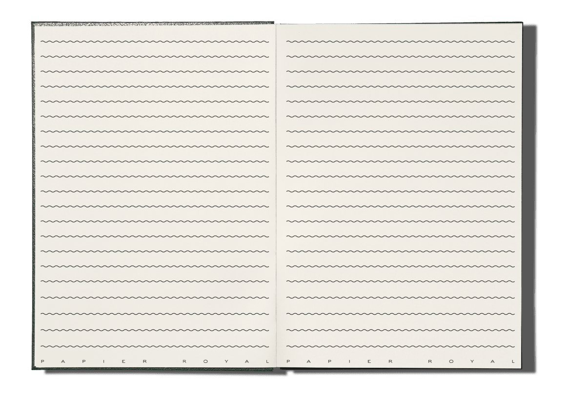 Papier Royal - Royal Notebook A5 Dark Green Leather - Papier Royal
