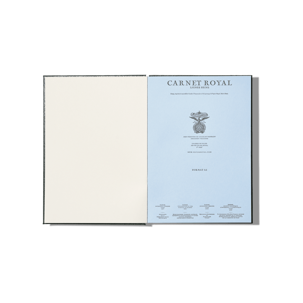 Papier Royal - Royal Notebook A5 Dark Green Leather - Papier Royal