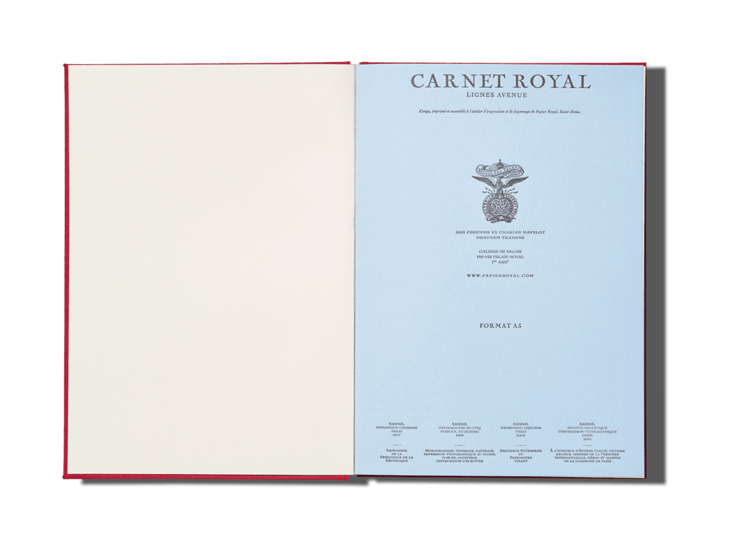 Papier Royal - Royal Notebook A5 Dark Red Canvas - Papier Royal